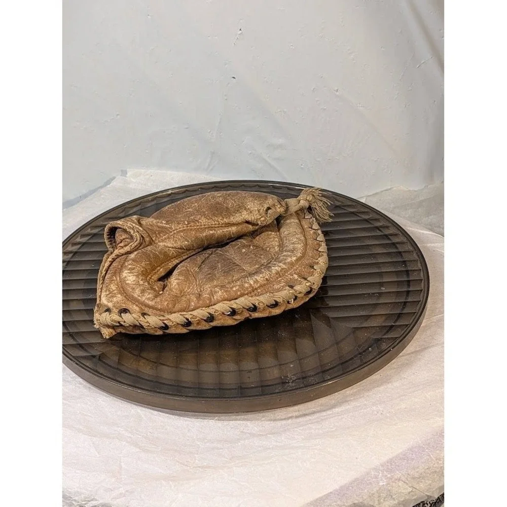 Vintage 1920s Antique Leather Baseball‎ Catchers Mitt Glove Rustic Sports Decor